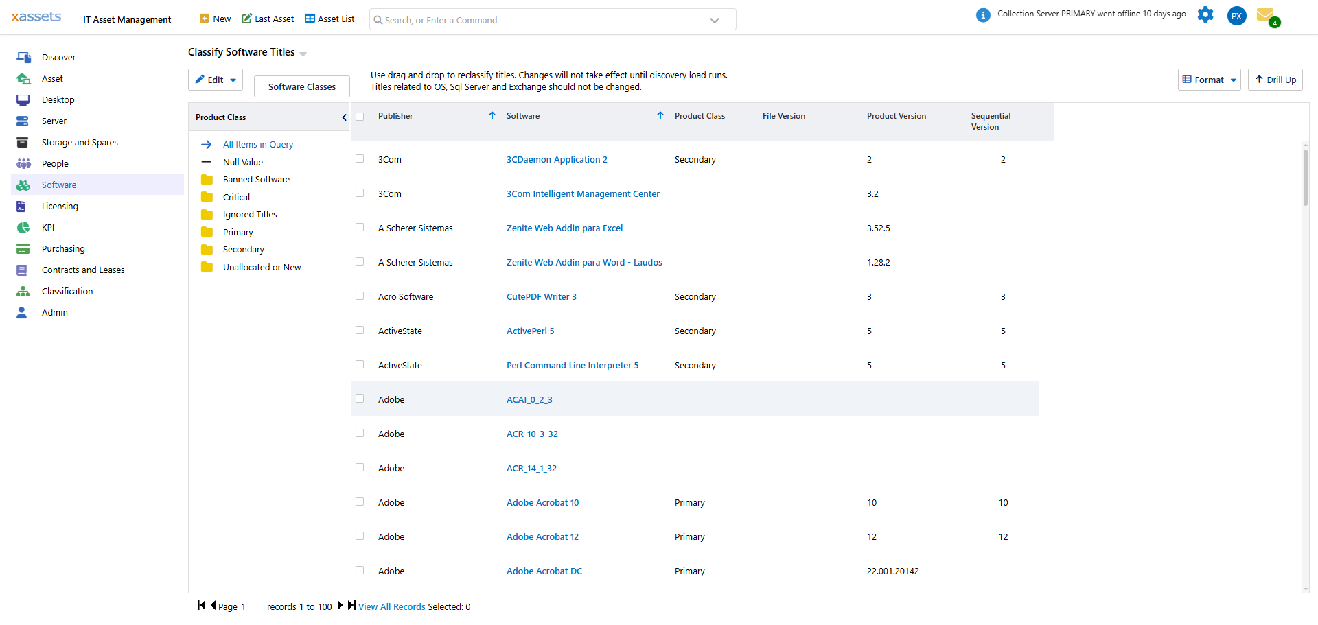 Creating software titles manually