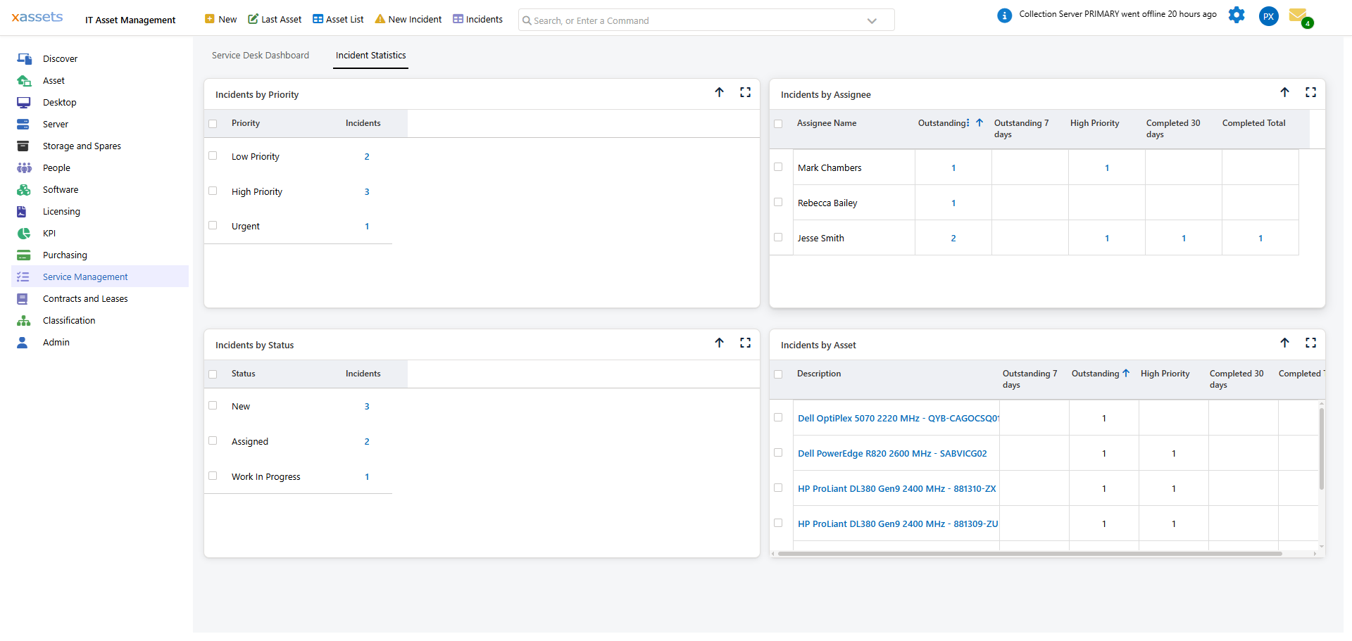 Screenshot from the xAssets product suite
