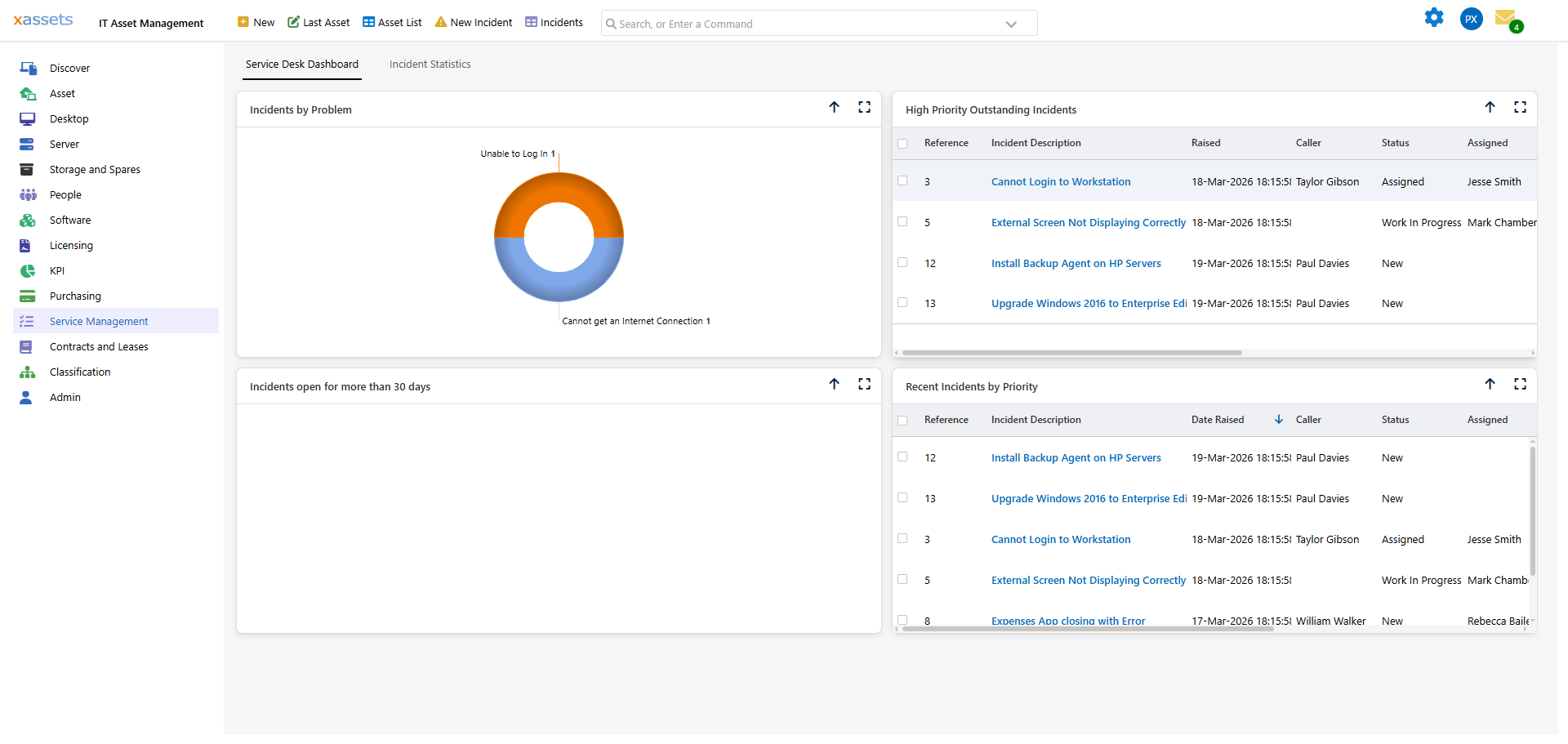 Screenshot from the xAssets product suite