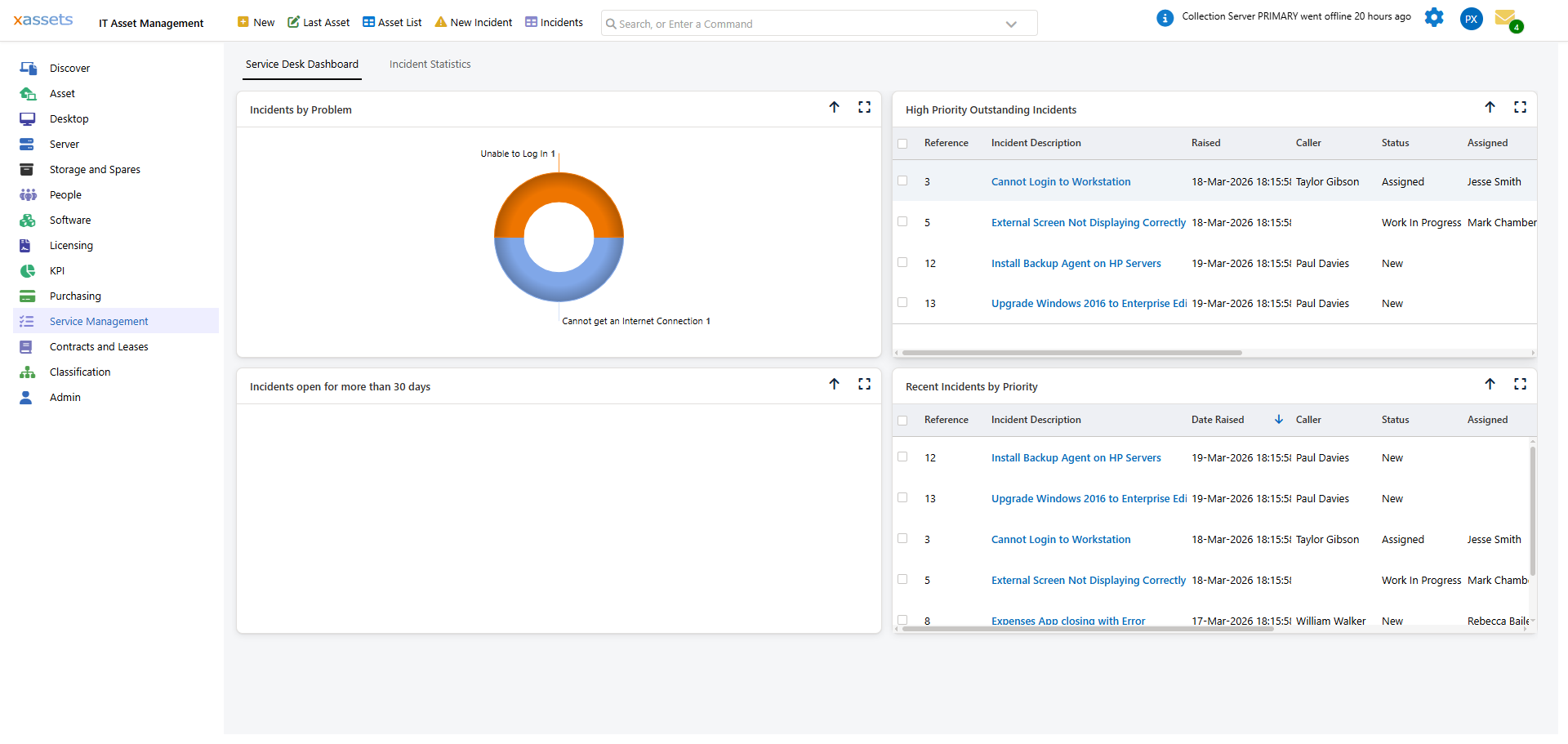 Screenshot from the xAssets product suite